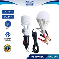 LEMAX DC 12V LED Light Bulb E27 12W Set With Clips Solar Light Bulbs/Lampu - Bazaar/Pasar Malam/Camp