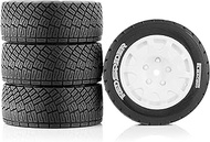 1/10 RC Rally Car Tires OD 3'' On Road Tyres 12mm Hex for 1/10 1/8 Racing Car Tamiya TT01 TT02 XV01