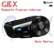 G1EX Motorcycle Intercom Headset - Bluetooth 5.2 Helmet Intercom | 6-Way Conference | IP65 Waterproo