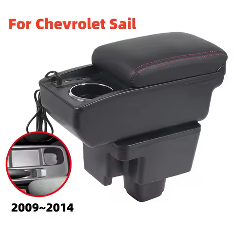 Armrest box For Chevrolet Sail 2009~2014 Central Store content Storage box cup holder car-styling Ac