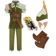 Fairy Peter Pan คอสเพลย์เครื่องแต่งกาย Elf หูชุดมีดสําหรับเด็ก Boy