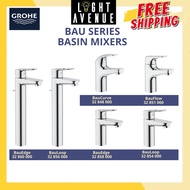 Grohe Bau Series Basin-Mixer Edge/Loop/Curve/Flow Chrome Colour