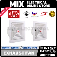 UMS 8Inch 10Inch Ceiling Type Exhaust Fan / Ventilation Fan (White) Kipas Eksoz / Kipas Sedut Udara 