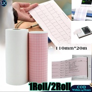 110mmx20m ECG Paper for ECG Machine Red Grid Thermal Diagnostic Paper Thermal Recording Paper