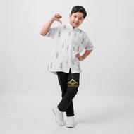 Baju Koko Anak Lengan Pendek Usia SD SMP Motif Bordir Asli Polikatun Premium Semi Sutra Bintik
