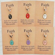 1pc/6pcs Cross-Shaped Keychain, Available In Multiple Colors, Simple Design With Religious Symbol, S