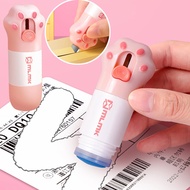 2 IN 1 Thermal Paper Correction Liquid Parcel Box Opener Knife Cartoon Cat Paw Express Tool Identity