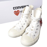 PLAY COMME des GARCONS x CONVERSE ALL STAR CHUCK TAYLOR HI (AZ-K113-001 / 1CK709) US4 (23cm) WHITE F