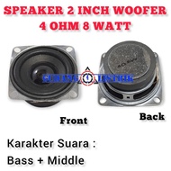 Speaker Mini Woofer 2 Inch 52mm 4 Ohm 8 Watt Middle Bass Magnet Besar