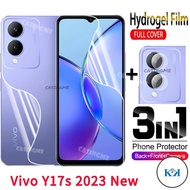KK Vivo Y17s 2023 3in1 Soft Screen Protector Rear Camera Protective Hydrogel Film For Vivo Y17s Vivo