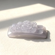 冰種紫羅蘭翡翠牡丹手牌 | 天然緬甸玉A貨翡翠 | 送禮