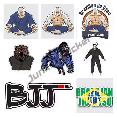 Gorilla Jiu-Jitsu Cool Monkey MMA Car Bumper Vinyl Decal BRAZILIAN JIU JITSU BJJ Grappling Sport Fla