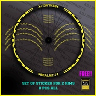 ☜ ◷ ▩ KORE Realm 2.7 Rims MTB Decals Sticker for 2 RIMS.