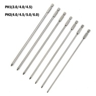 Bits Screwdriver 200mm Tool 6.35mm 7Pcs 7Pcs/Set Cross Driver Long PH1 PH2