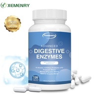 Xemenry Digestive Enzymes - Contains probiotics and prebiotics to support digestive health and bloating relief in men and women - 120 Capsules