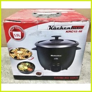 ✌ ❧ ♒ Kuchenluxe Black Rice Cooker KRC15-M BLACK Drum Type 1.5L Automatic Fast Cooking