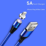 5A Fast Charging Cable 3 in 1 Micro Usb / Type-C / apple usb Magnetic USB Cable Data Cable with Led