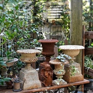 Desktop Cast Iron Groceries Base Terrace Combination Flowerpot Garden Flower Trophy Outdoor Pot Gard