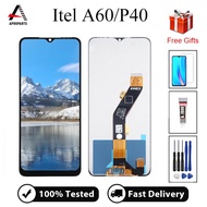 คุณภาพสูงสำหรับ Itel A60 P40ชิ้นส่วนจอสัมผัสแอลซีดีของเครื่องแปลงดิจิทัลการแทนที่ด้วยเครื่องมือฟรี