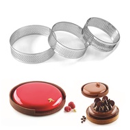 ZXYOUPING Tart Ring, Perforated Tart Molds for Baking, Stainless Steel Round Form Ring for Tart Shells, French Pastry, Fruit Tarte Crust, Circle Tartlet, Small Pie, Mini Cake