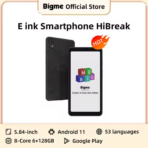 Bigme Hibreak Ebook Reader E-ink Display 5.84-inch Smartphone Electronic Book Android 11 Support Goo