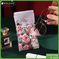 NOPVXBU Glasses Bag, PU Leather Storege  Glasses Box, Portable Cartoon Printed Rabbit Sunglasses