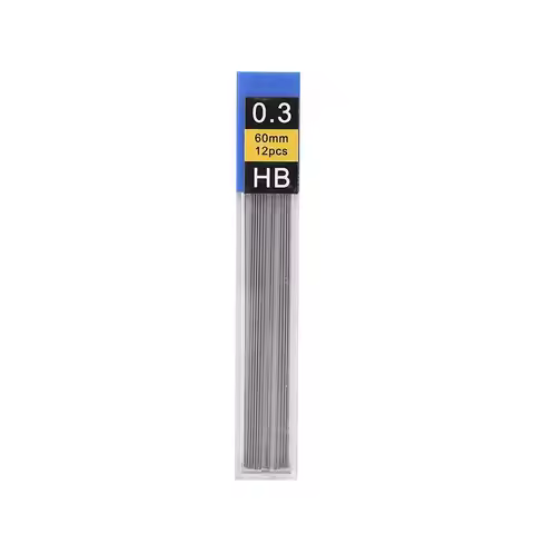 6 Boxes 0.3/0.5/0.7/0.9/1.3/2.0/3.0mm Automatic Pencil Refill Black Mechanical Pencil Refill Erasabl