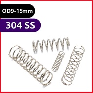 SUS304 Compression Springs d1.6mm*OD9-15mm*L10-100mm Anti-Rust Industrial Spring 【QIAOZHI-G2】