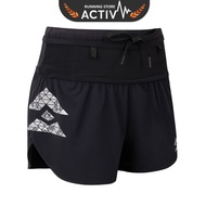 Women's Running Shorts T8 - Black - White Logo