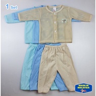 NEW BORN BABY CLOTHES SET BEAR LOGO NEW BORN 0 MONTH - 6 MONTH BAJU BABY MYKIDS