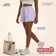 Trend 2026 Alo Style Tweed Lounge Shorts Women Summer Soft Texture Athletic Gym Running Shorts Purpl