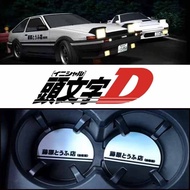 2PC initial D Silicone JDM Car Auto Water Cup Slot Non-Slip Rubber Mat Accessories Car Protective Pa