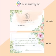 100 thank you cards, thank you cards for online shops, cardboard size 9x5,3cm