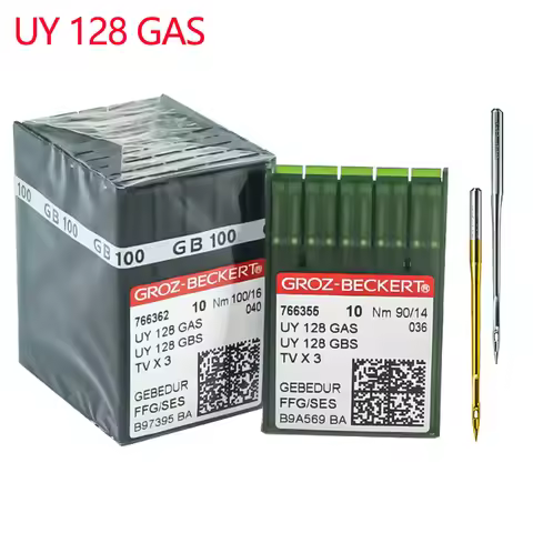 100 PCS Sewing Machine Needles GROZ-BECKERT UY128 GAS Three Needle Five Thread Machine Needle Titani