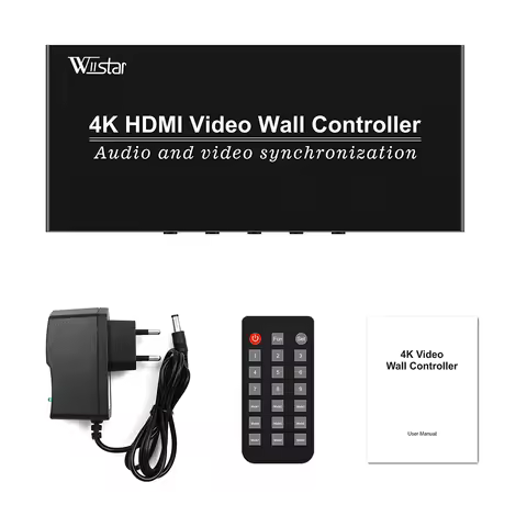 4K HDMI Video wall controller 1x4 HDMI Video wall Processor 1X2 1X4 1X3 2X1 3x1 4X1 multi video scre