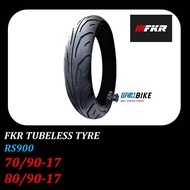 TAYAR TYRE FKR 70/90-17, 80/90-17 RS900 TUBELESS (BUNGA TAJAM) TYRE FKR 70 90 17 80 90 17 RS900 TUBE