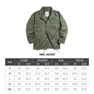Maden M65 Jackets For Men Army Green Oversize Denim Jacket Ry Vintage Casual Windbreaker Solid Coat 