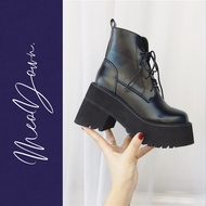 Leather BOOTS With High Heels Y2K LOLITA Style