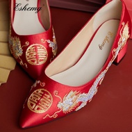 Large Size Wedding Shoes Large Size Bridal Shoes Large Size Red Shoes Chinese Wedding Shoes Women Br