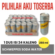 Schweppes SODA WATER Kaleng CAN 250 ml - ( HARGA 1 DUS isi 24 )