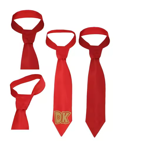 Donkey Cos Kong Cosplay Neck Tie Neckband Peach Cos Princess Red Neckwear Halloween Carnival Party C