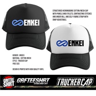 Enkei Logo Jdm Racing Trucker Cap Mesh Fashion Net Cap Snapback Graffiteeshirt