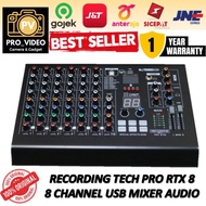 Recording Tech Pro rtx8 8 Channel Professional Audio Mixer