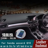 สำหรับ Honda Accord G10 2018 2019 20120หนัง Dashmat แผ่นคลุมแผงหน้าปัดรถยนต์พรมกันลื่นพรมรถจัดแต่งทร