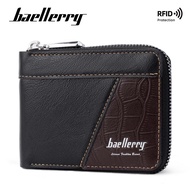 SK Dompet Pria Baellery Pendek slot coin Risleting RFID D5103