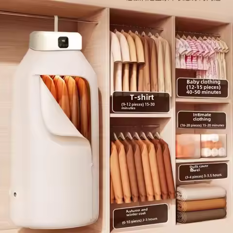 Portable Clothes Dryer Mini Dryer Machine With 360°Full Hot Air Drying Foldable Laundry Dryers Dryer