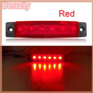 🔥🔥🔥HUANYU1 1pcs รถบรรทุกรถพ่วงด้านข้าง MARKER indicators Clearance Light เบรคหลังไฮไลท์ไฟท้าย6LED 12V/24V ไฟเตือน