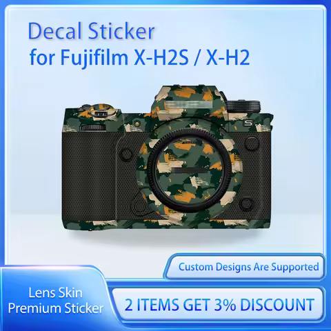 For Fujifilm Fuji X-H2S / X-H2 Camera Skin Decal X H2 Protective Film Cover Film XH2S Skin Wrap Cove
