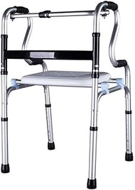 Walker Rollators Elderly Walker Aluminum Crutches Disabstanding Walking Frame Non-Slip Walking Stick with Hospital Space Saving Decoration