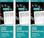 Adams Detailed Daily Driving Log, 400 Entries, 9 x 3.25 Inches, Multi-Color (AFR15), 3 Pack